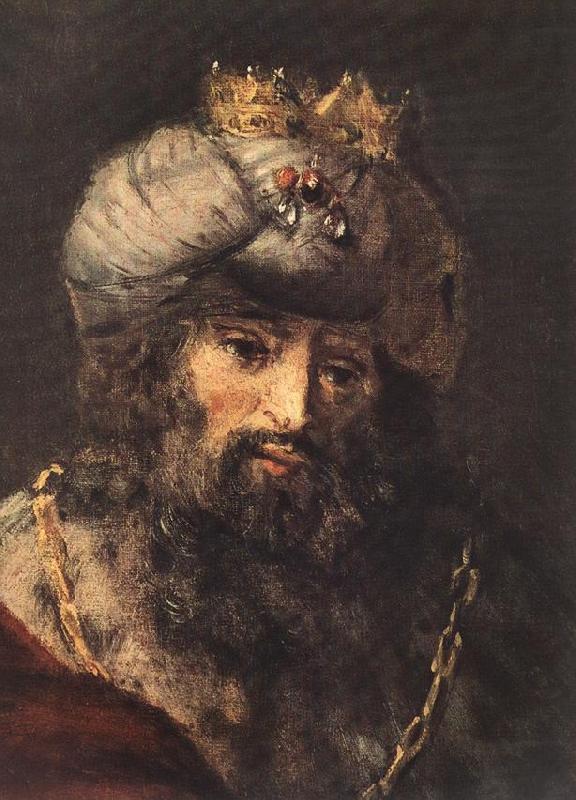 REMBRANDT Harmenszoon van Rijn David and Uriah (detail